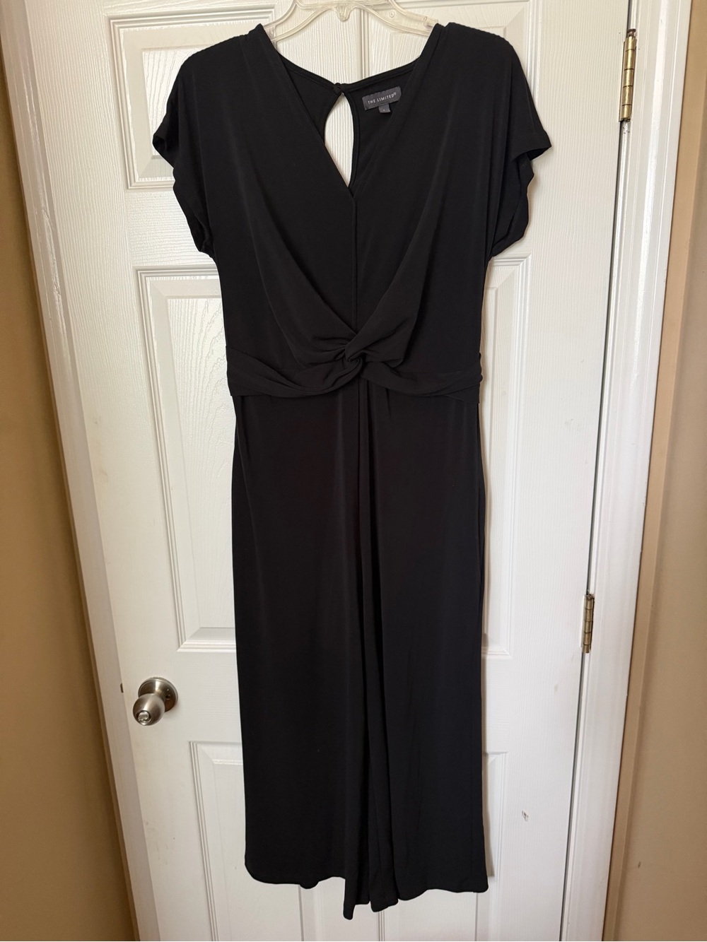 The Limited Black Twist-Front Jumpsuit Women’s Size L Formal Career Nightlife